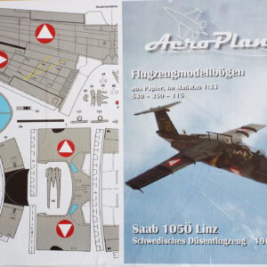 Flugzeugmodellbogen SAAB 105 Ö