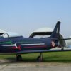 Blaues Flugzeug
